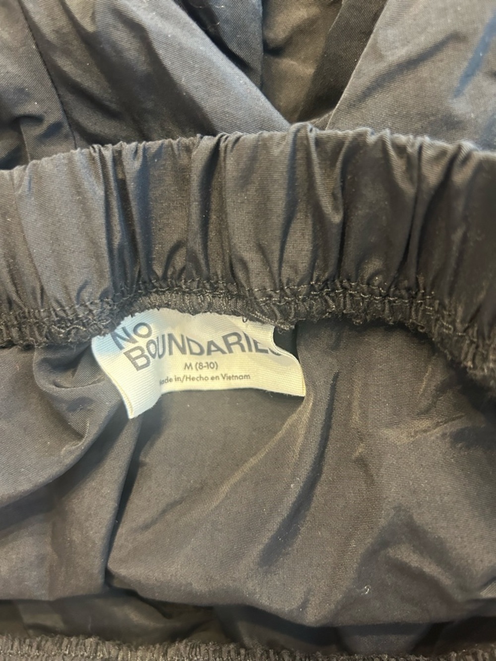 *NWOT* No Boundaries Womens Black and White Lace Side Stripe Track Pants, Medium - Picture 11 of 13